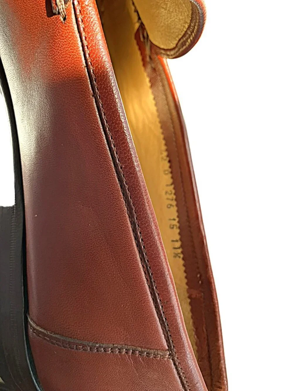Santoni Men’s Brown Leather Tassel Loafers | Size 11.5 D | Made in Italy